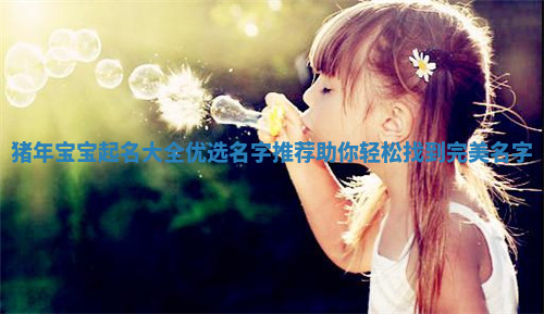 猪年宝宝起名大全优选名字推荐助你轻松找到完美名字